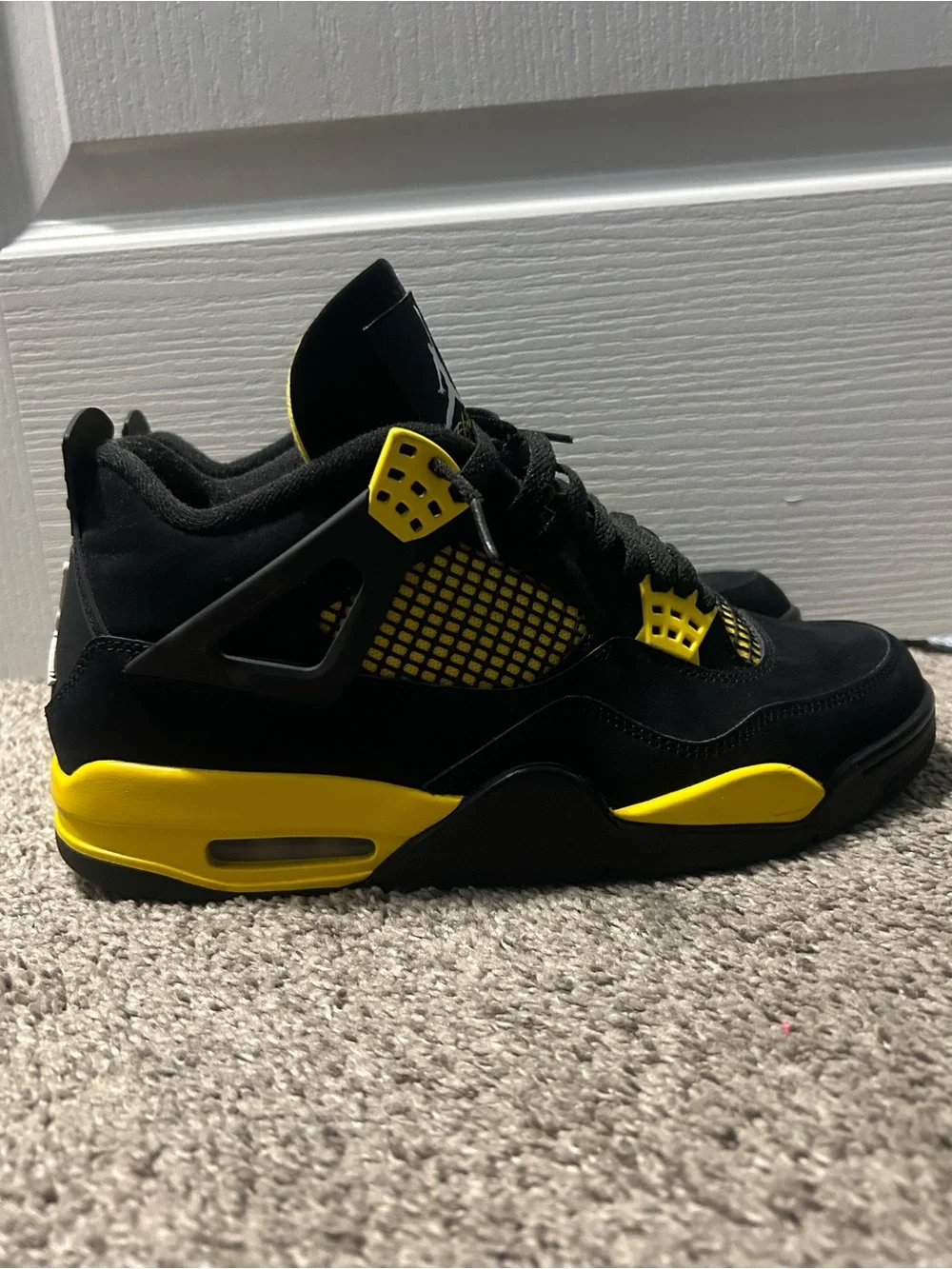 Jordan Men's Sneakers - Black/Yellow Retro Style